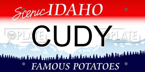 CUDY Idaho License Plate