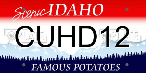 CUHD12 Idaho License Plate