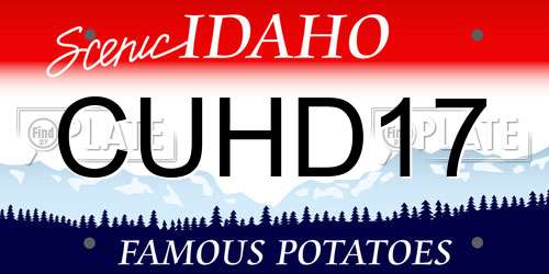CUHD17 Idaho License Plate