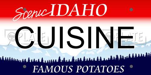 CUISINE Idaho License Plate