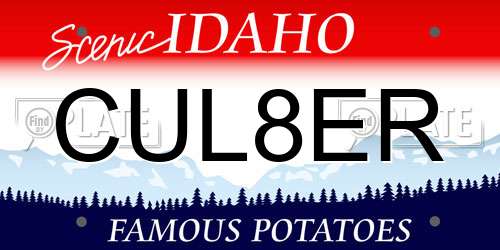 CUL8ER Idaho License Plate