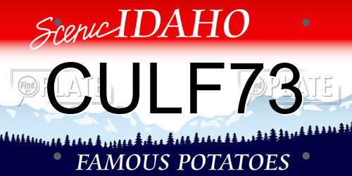 CULF73 Idaho License Plate