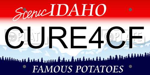 CURE4CF Idaho License Plate