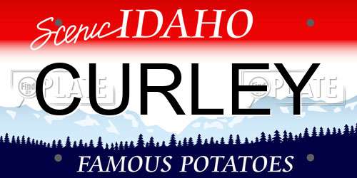 CURLEY Idaho License Plate