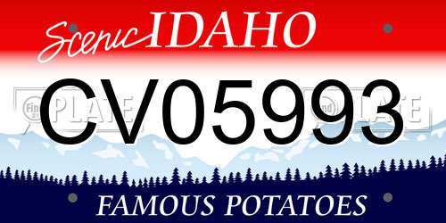 CV05993 Idaho License Plate