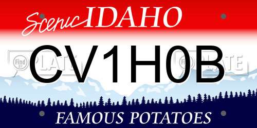 CV1H0B Idaho License Plate
