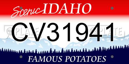 CV31941 Idaho License Plate