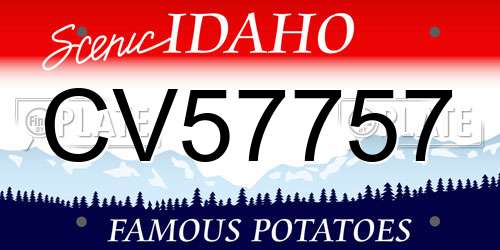 CV57757 Idaho License Plate