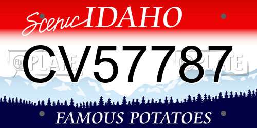 CV57787 Idaho License Plate