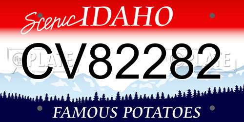 CV82282 Idaho License Plate