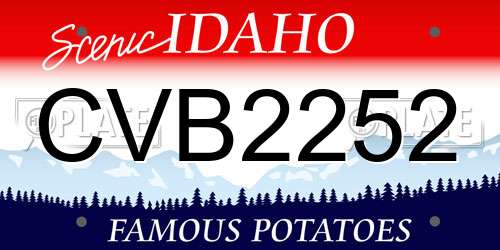 CVB2252 Idaho License Plate