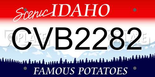 CVB2282 Idaho License Plate