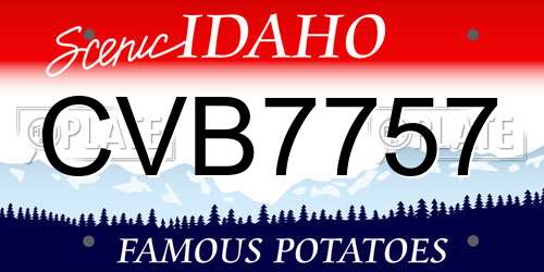 CVB7757 Idaho License Plate