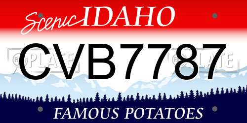 CVB7787 Idaho License Plate
