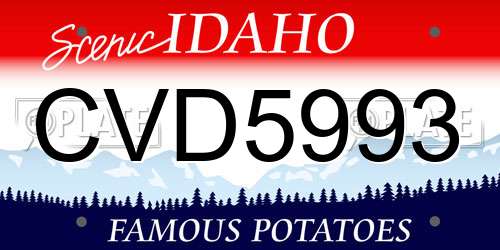 CVD5993 Idaho License Plate