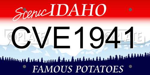 CVE1941 Idaho License Plate