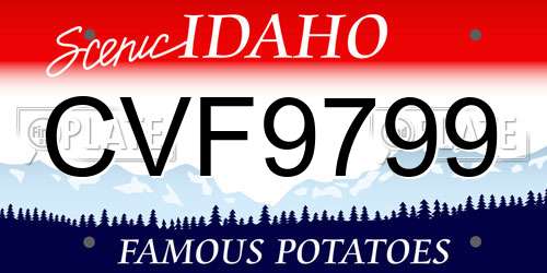 CVF9799 Idaho License Plate