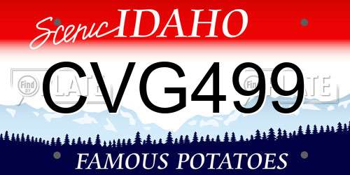 CVG499 Idaho License Plate