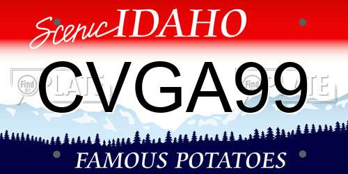 CVGA99 Idaho License Plate