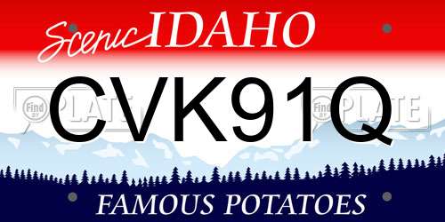 CVK91Q Idaho License Plate