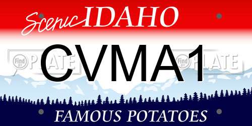 CVMA1 Idaho License Plate