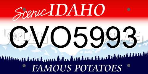 CVO5993 Idaho License Plate