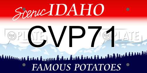 CVP71 Idaho License Plate