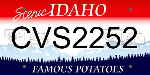 CVS2252 Idaho License Plate
