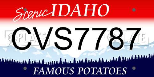 CVS7787 Idaho License Plate