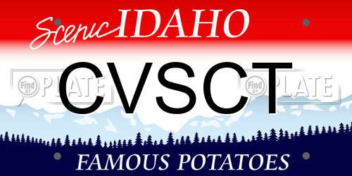 CVSCT Idaho License Plate