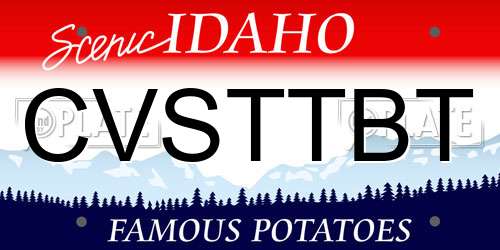 CVSTTBT Idaho License Plate