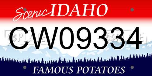 CW09334 Idaho License Plate