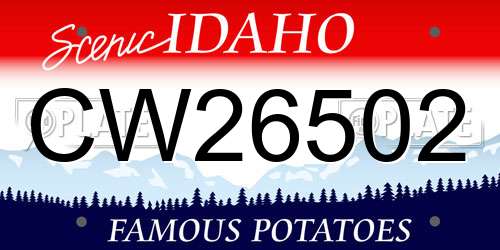 CW26502 Idaho License Plate