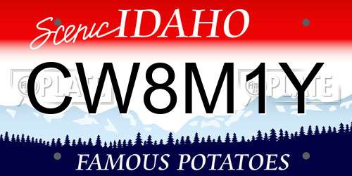 CW8M1Y Idaho License Plate