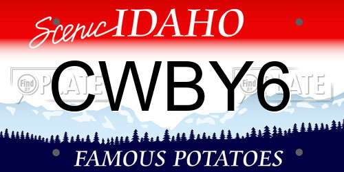 CWBY6 Idaho License Plate
