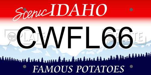 CWFL66 Idaho License Plate