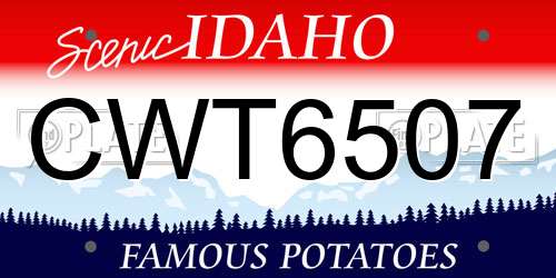 CWT6507 Idaho License Plate