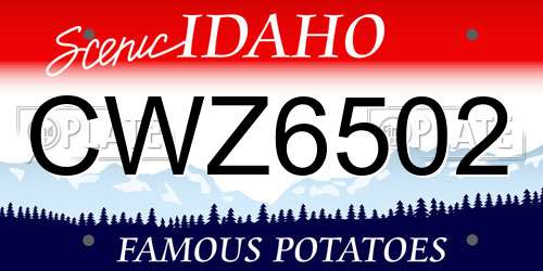 CWZ6502 Idaho License Plate