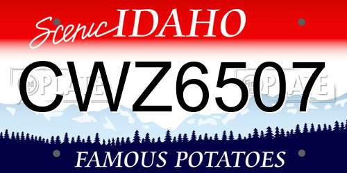 CWZ6507 Idaho License Plate