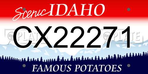 CX22271 Idaho License Plate