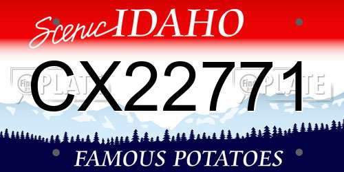 CX22771 Idaho License Plate