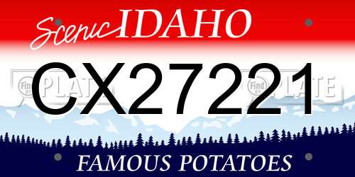 CX27221 Idaho License Plate