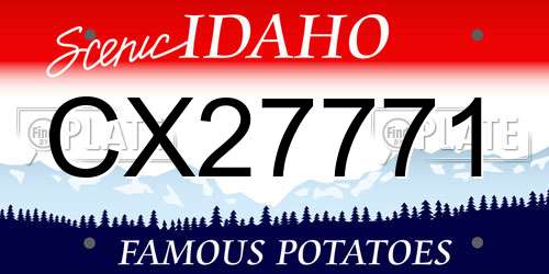 CX27771 Idaho License Plate