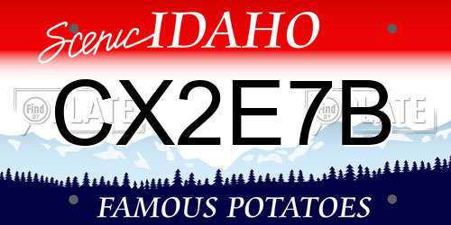 CX2E7B Idaho License Plate