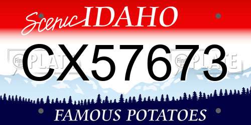 CX57673 Idaho License Plate