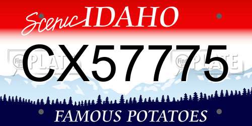 CX57775 Idaho License Plate