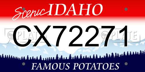 CX72271 Idaho License Plate