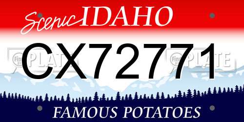 CX72771 Idaho License Plate