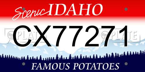 CX77271 Idaho License Plate
