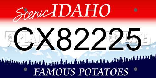 CX82225 Idaho License Plate